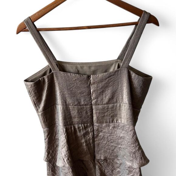 R&M Collection Bronze Tiered Metallic Cocktail Dress – Size 12 - Picture 5 of 6